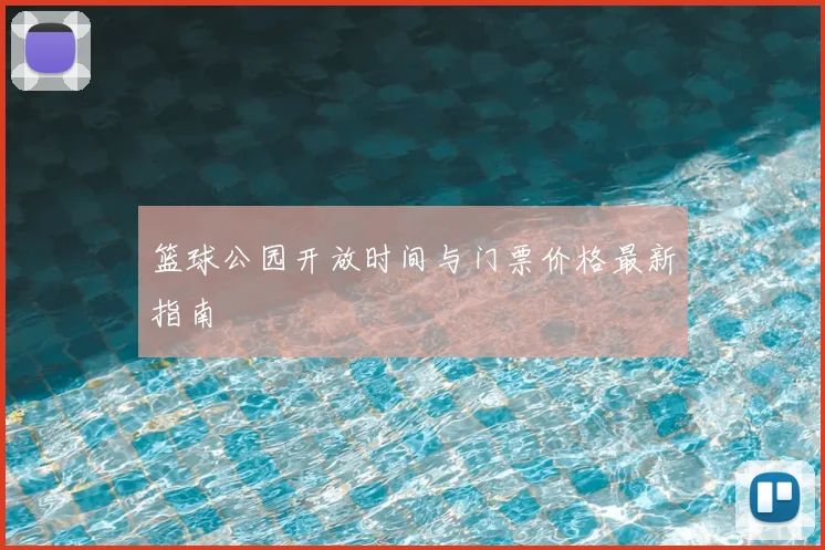 篮球公园开放时间与门票价格最新指南